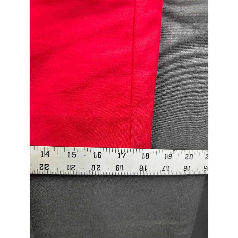 J Crew Red Nautical Sailor Mini Skirt Gold Anchor Button Twill Preppy Skirt Sz 0
